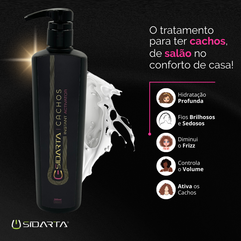 ATIVADOR DE CACHOS SIDARTA COSMÉTICOS 500ML