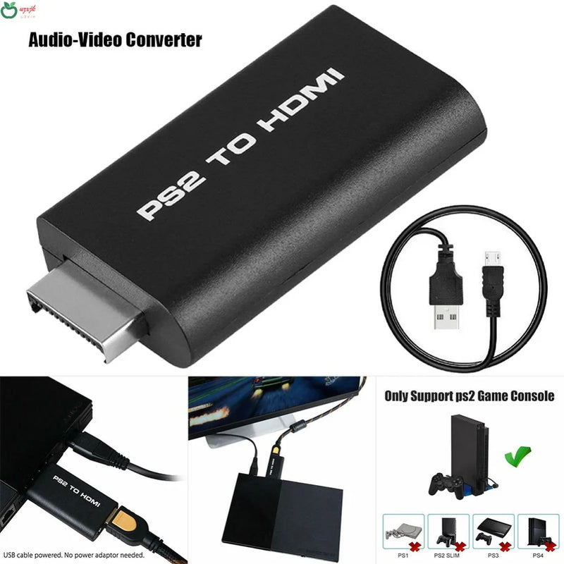 Adaptador Conversor AV para HDMI - PS2 Áudio e Vídeo