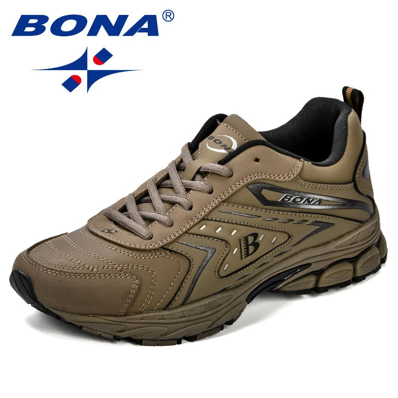 BONA Men Casual Shoes Brand Men Shoes Men Sneakers Flats Comfortable Breathable Microfiber Outdoor Leisure Footwear Trendy Style