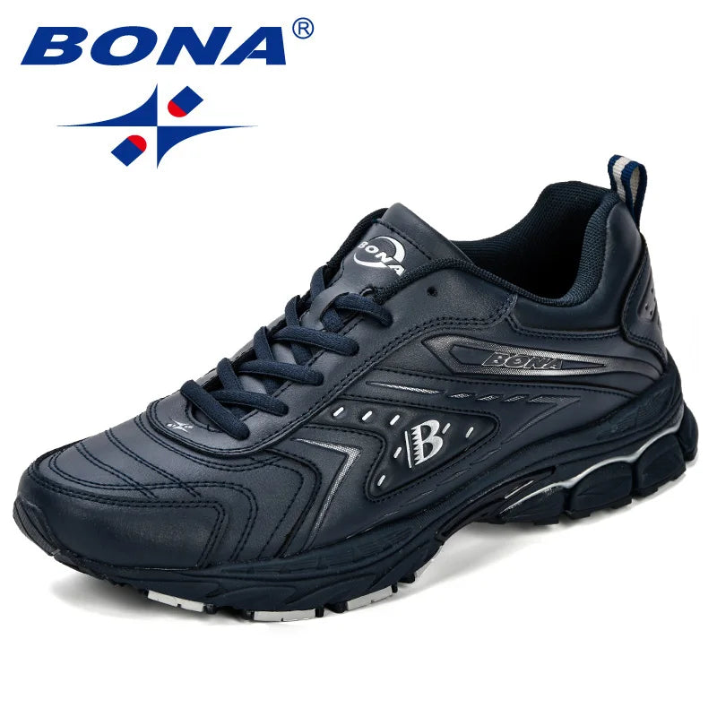 BONA Men Casual Shoes Brand Men Shoes Men Sneakers Flats Comfortable Breathable Microfiber Outdoor Leisure Footwear Trendy Style