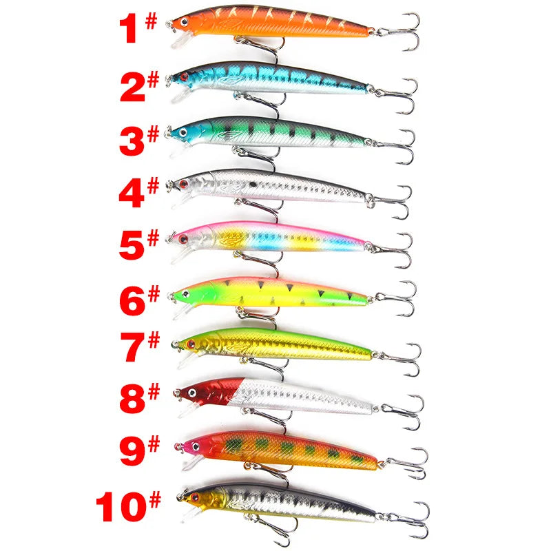 1Pcs Japanese Minnow Fishing Lures Floating Hard Bait95mm 7g Artificial Bait Wobbler Crankbait Carp Perch Pesca Fishing Tackle