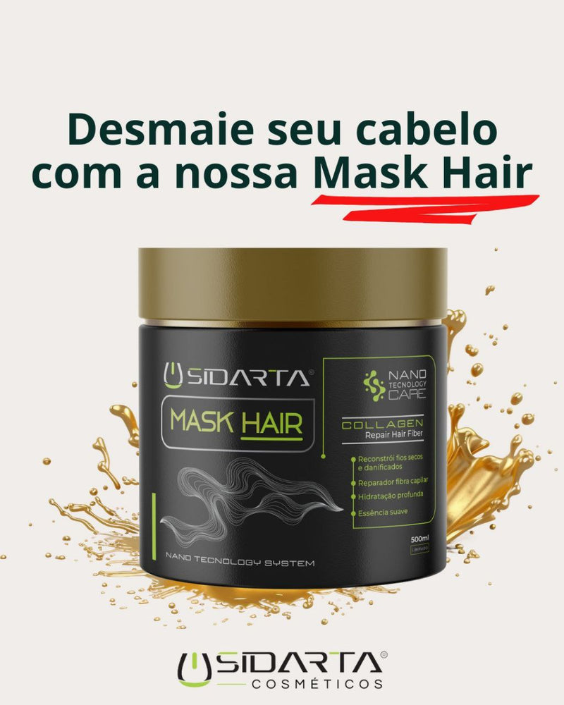 Mask Hair desmaia 500ml cabelo SIDARTA COSMÉTICOS