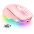 Portable Gaming Wireless RGB Mouse Quiet Click Rechargeable Ergonomic Design Color LED Backlight laptop PC home and office use