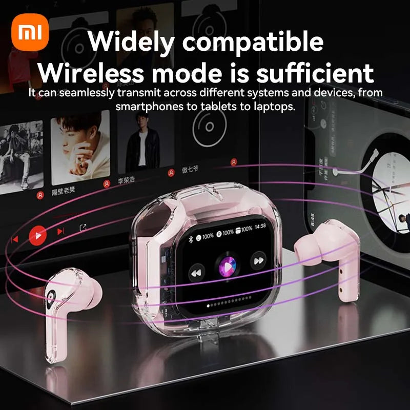 Xiaomi Wireless Earbuds Bluetooth LCD Full-Color Touch Screen Headphones Noise Reduction Waterproof Earphone for Android IOS