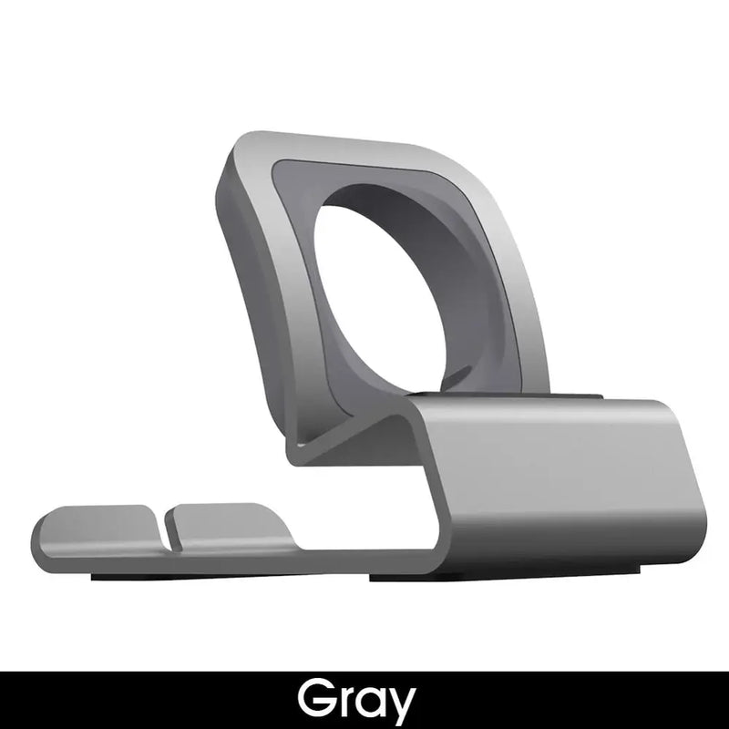 Suporte de carregador de alumínio para Apple Watch Dock Station Suporte de carregamento para iWatch Ultra 1 2/10/9/SE/8/7/6/5/4/3/2/1 Suporte de silicone