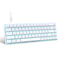 Teclado mecânico de 68 teclas ergonômico RGB retroiluminado LED Hot Swappable Blue Switch teclado para jogos para PC laptop escritório