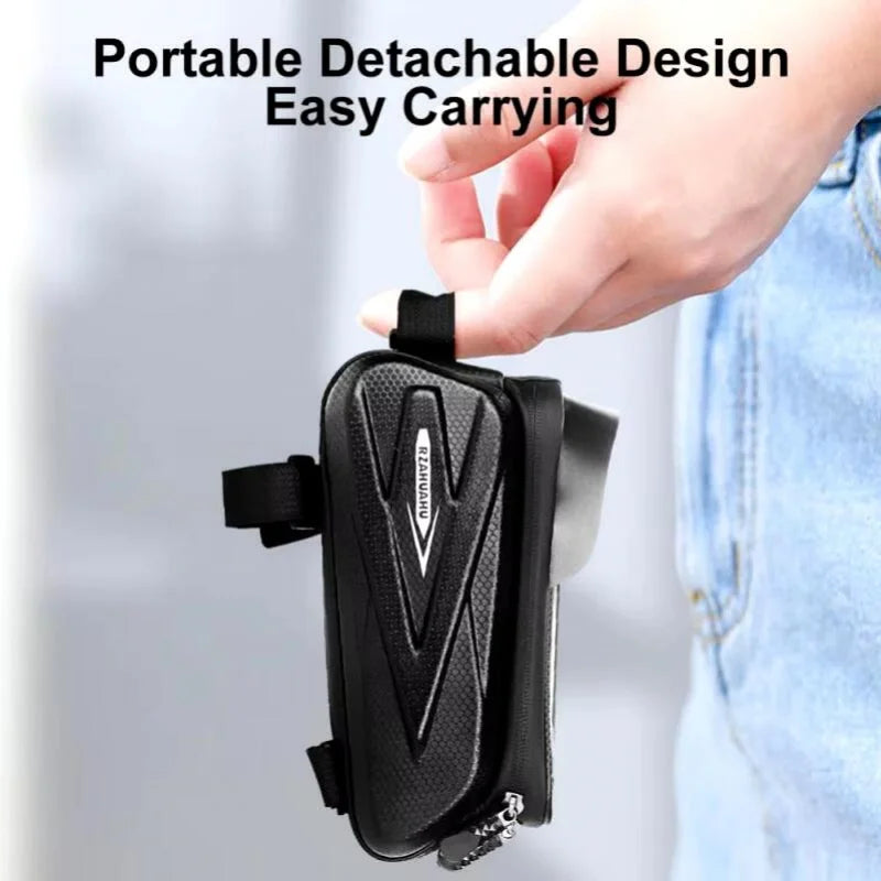 Bolsa de bicicleta para telefone ciclismo tubo frontal superior bolsa de quadro capa à prova d'água armazenamento tela sensível ao toque tubo mtb casca dura bolsa de viga frontal