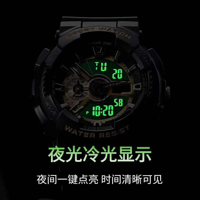 ACHENGY Youth Sport Digital Watch Men Shockproof Waterproof Dual Wristwatches LED  Alarm Clock Mens Watches Cool  vogue