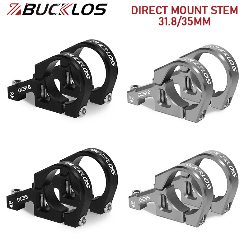 Mesa de bicicleta BUCKLOS DH AM FR MTB 31,8 mm 35 mm de montagem direta para bicicleta Mesa de bicicleta de downhill de alta resistência para garfo de ombro duplo