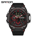 Sanda Men's Digital Fashion Waterproof Outdoor Sports Multifunctional Electronic Watch SD3302-12