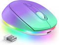 Portable Gaming Wireless RGB Mouse Quiet Click Rechargeable Ergonomic Design Color LED Backlight laptop PC home and office use