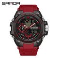 Sanda Men's Digital Fashion Waterproof Outdoor Sports Multifunctional Electronic Watch SD3302-12