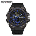 Sanda Men's Digital Fashion Waterproof Outdoor Sports Multifunctional Electronic Watch SD3302-12