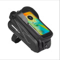 Bolsa de bicicleta para telefone ciclismo tubo frontal superior bolsa de quadro capa à prova d'água armazenamento tela sensível ao toque tubo mtb casca dura bolsa de viga frontal