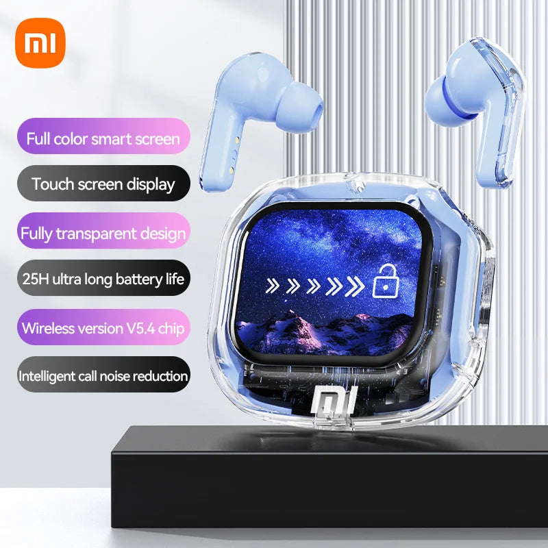 Xiaomi Wireless Earbuds Bluetooth LCD Full-Color Touch Screen Headphones Noise Reduction Waterproof Earphone for Android IOS