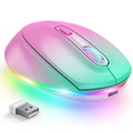 Portable Gaming Wireless RGB Mouse Quiet Click Rechargeable Ergonomic Design Color LED Backlight laptop PC home and office use