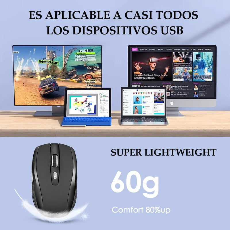 Wireless Mouse Silent Mouse 2.4G Portable Mobile Optical Office Mouse Adjustable DPI Levels for Notebook PC Laptop MacBook