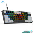 AULA F3261 RGB efeito USB Mini teclado mecânico para jogos Interruptor vermelho 61 teclas com fio Cabo destacável separado para Mac Windows