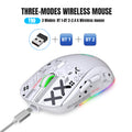 3 Modos Bluetooth Gaming Mouse Recarregável 2.4G USB Sem Fio RGB Backlight Mouse para iPad Tablet Laptop Computador