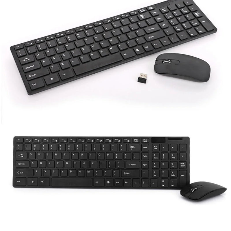 Kit Teclado E Mouse Sem Fio Wireless 2.4ghz 3200dpi Óptico