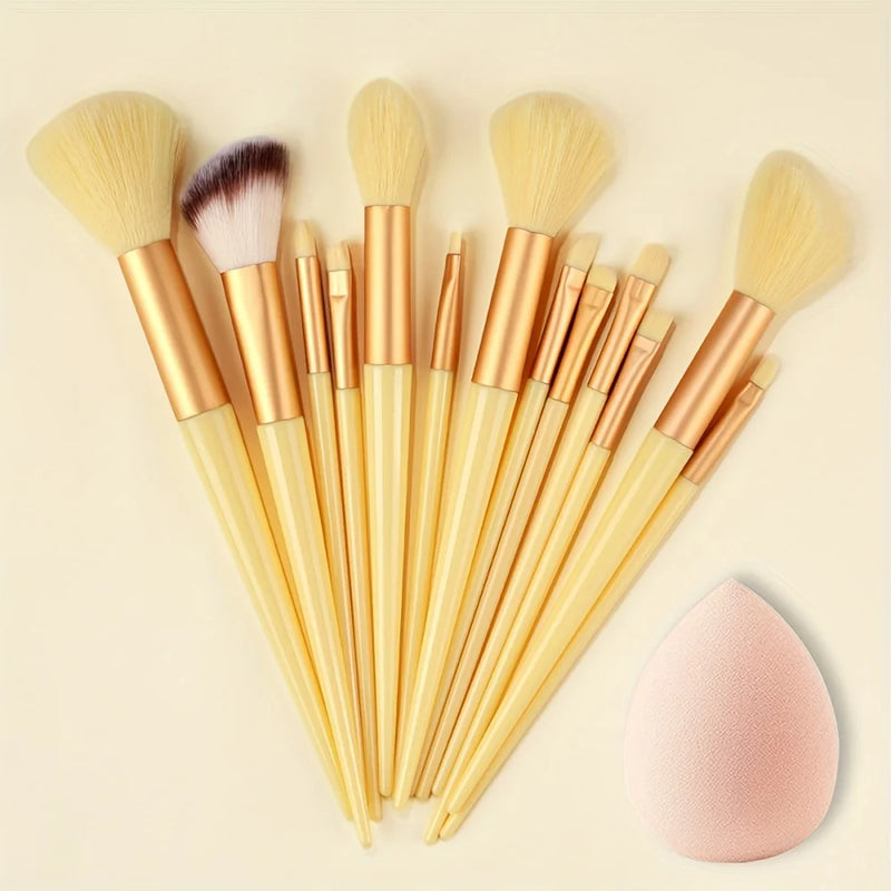 Makeup Brush Set 13Pcs Kit Cosmetic Foundation Eyeshadow Brushes Professional Powder Concealers Blush Beauty Tool makeup sponge