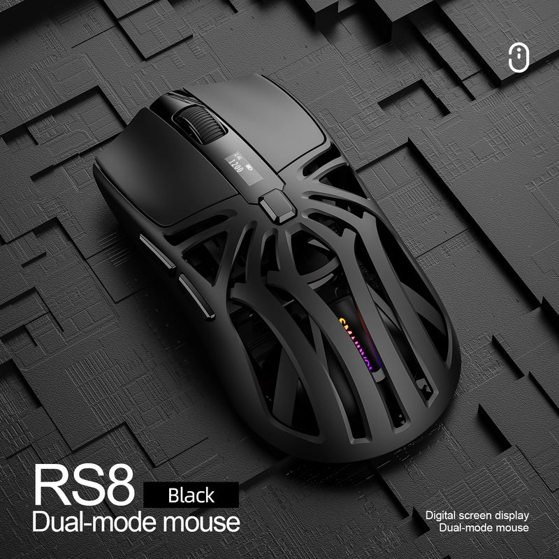 SMAILWOLF RS8  1000Hz Bluetooth mouse, 10000dpi, three-mode connection, lightweight macro gaming mouse notebook computer