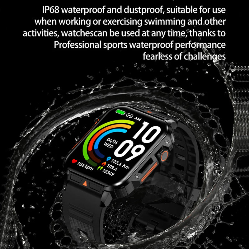 New Smartwatch 1.95 Inch Screen Health Monitoring Watches IP68 Waterproof Sport Fitness Smart Watch For Men Women Reloj Hombre