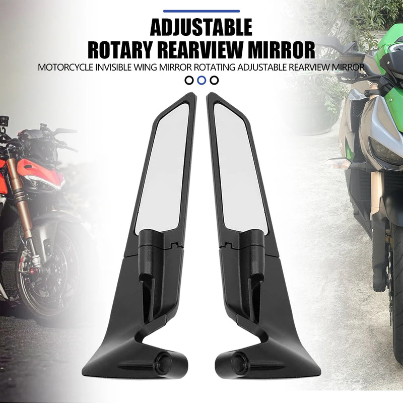 Universal Adjustable Motorcycle Wind Wing Side Rearview Mirrors For YAMAHA MT07 KTM 250 DUKE 990 Ducati V4 Kawasaki Z90 Suzuki