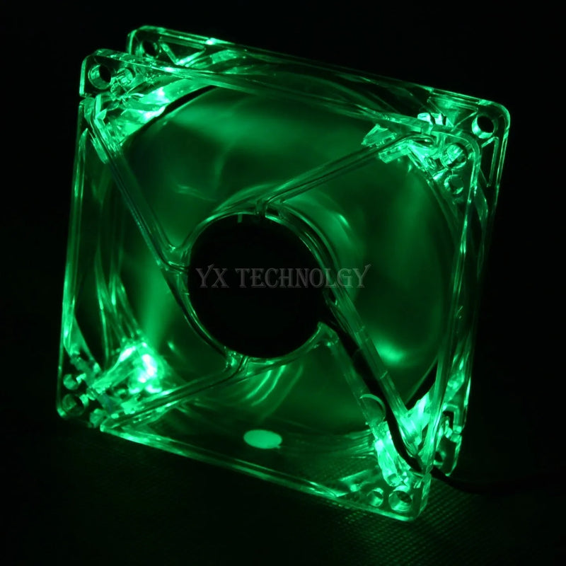 SZYTF  8025 GDT Green Red Bule Four color LED PC Computer Case Brushless Cooling Fan 80mm 8080x25mm 8025S DC 12V 4Pin Cooler