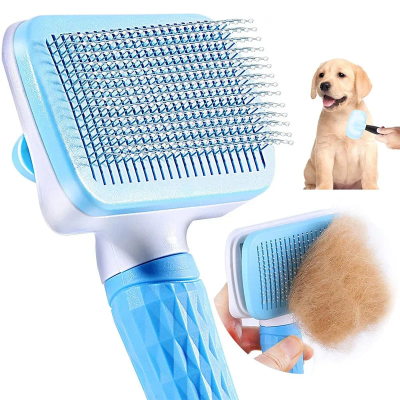 Escova removedora de pelos de cachorro, escova para gato, pente para cuidados e cuidados com pelos de cachorro, pente para cães de pelo longo, remove pelos, limpeza, escova de banho, suprimentos para cães