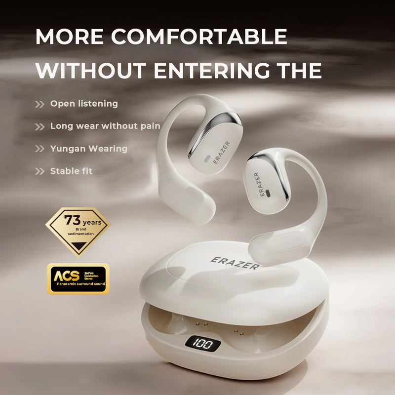 [Powerful Sound] Lenovo ERAZER X9 Wireless Headphones OWS Sports Open Bluetooth Earphones with Mic Noise Reduction Waterproof