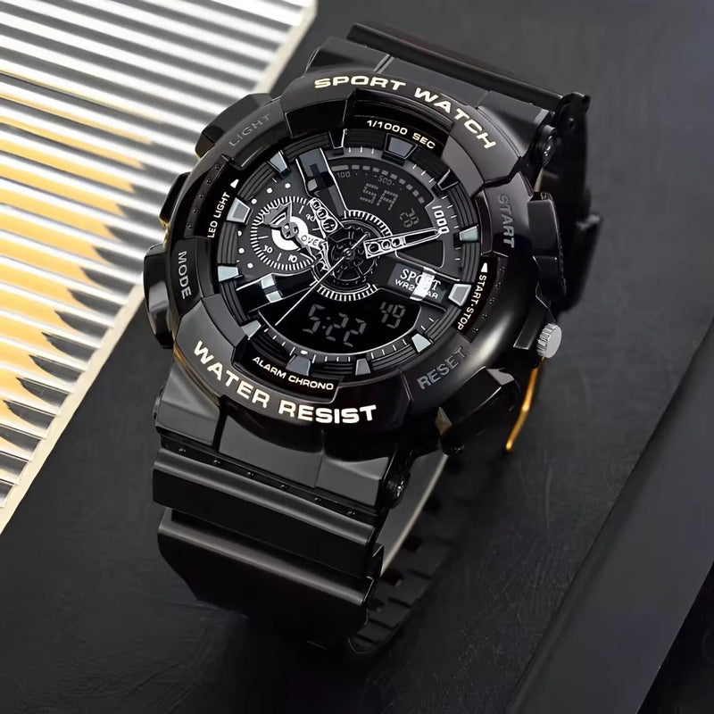 ACHENGY Youth Sport Digital Watch Men Shockproof Waterproof Dual Wristwatches LED  Alarm Clock Mens Watches Cool  vogue