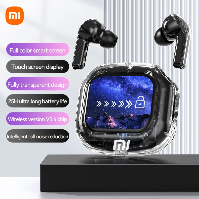 Xiaomi Wireless Earbuds Bluetooth LCD Full-Color Touch Screen Headphones Noise Reduction Waterproof Earphone for Android IOS