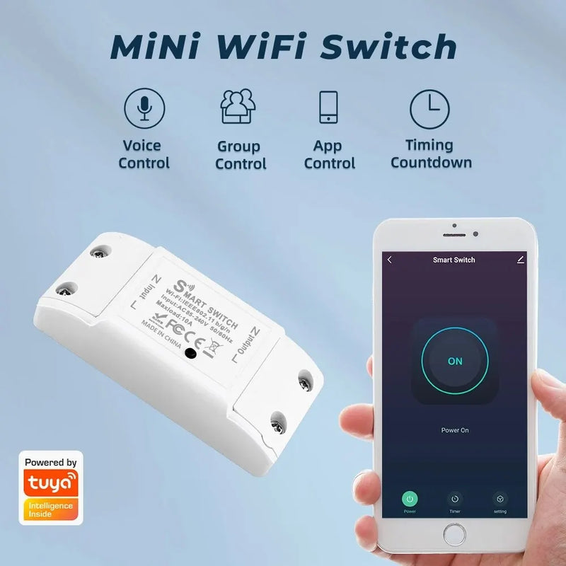 WIFI Switch Smart Home Automation Relay Module Tuya Alexa Timing Switch Smartlife APP Wireless Remote Control Relay