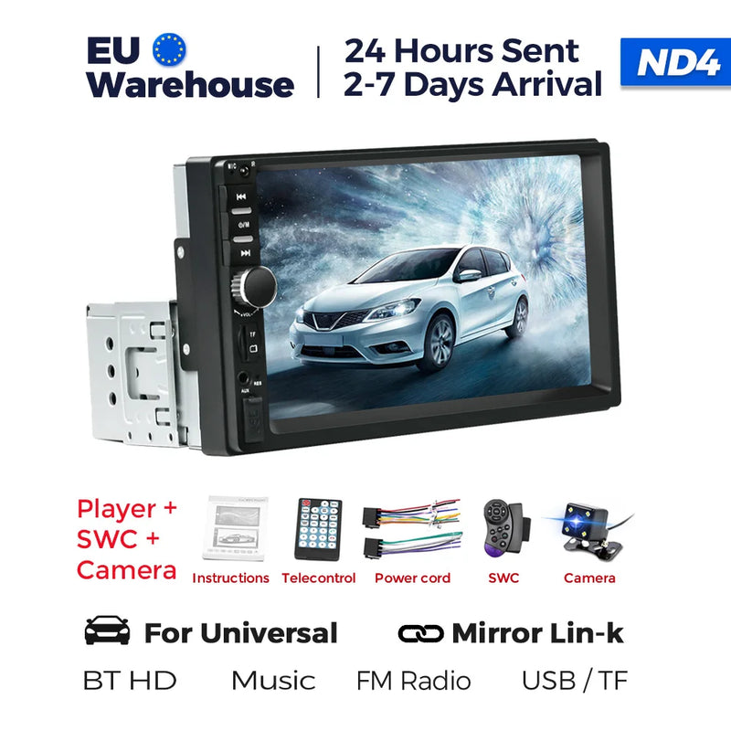 MEKEDE 1 din MP5 Player 7 polegadas HD Touch Screen Rádio de carro 1DIN Auto áudio USB BT TF Cartão para Universal Autoradio Multimedia Player