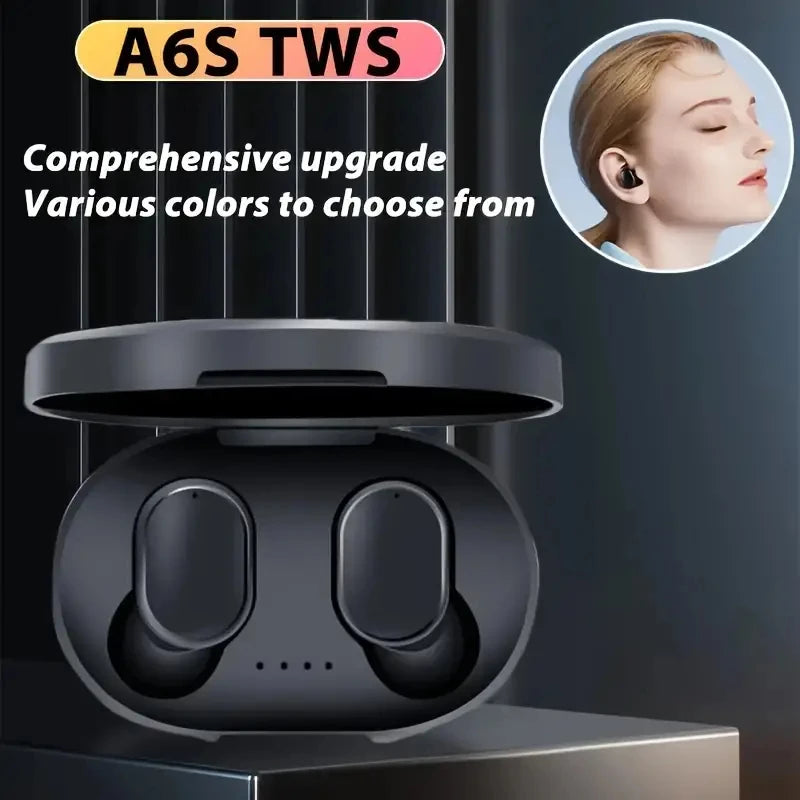 Original A6S TWS Headset Wireless Earphones Bluetooth Headphones Sport Stereo Fone Wireless Bluetooth Earbuds for Huawei iPhone