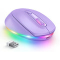 Portable Gaming Wireless RGB Mouse Quiet Click Rechargeable Ergonomic Design Color LED Backlight laptop PC home and office use