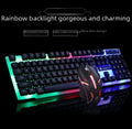 Doctor Denton Floating Rainbow Backlight Wired Keyboard Mouse Set DIY Computer Assembly Adequado para jogos de escritório