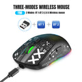 3 Modos Bluetooth Gaming Mouse Recarregável 2.4G USB Sem Fio RGB Backlight Mouse para iPad Tablet Laptop Computador