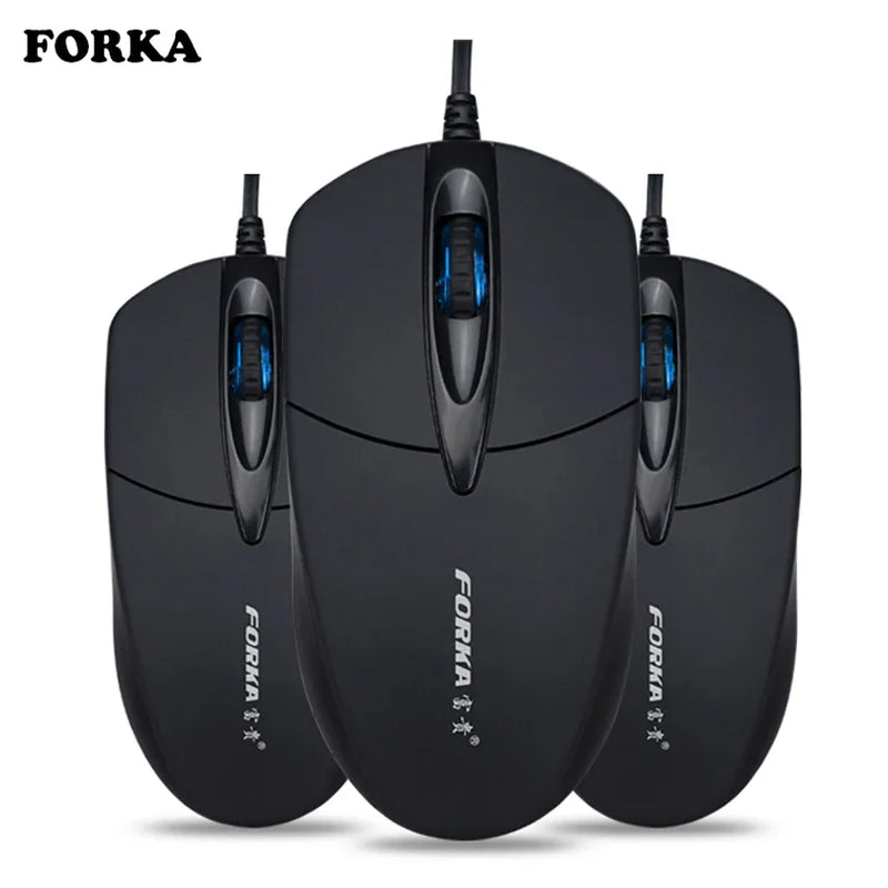 FORKA Silent Click USB Wired Computer Ergonomic Mouse Mute PC Computer Game Mouse Mouses para PC Laptop Notebook Office Accessary