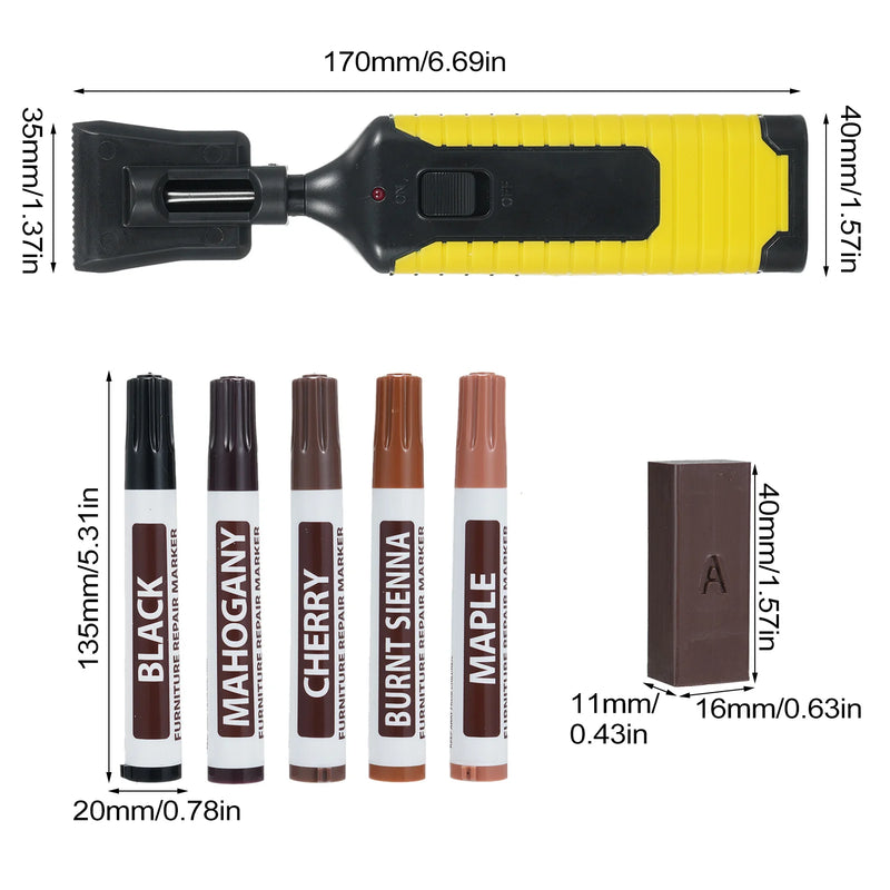 Wood Floor DIY Household Laminate Repairing Kit Floor Repairs Set  Board Repairs Kit WoodenFloor Scratches Nail Hole Filler Tool