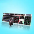 Doctor Denton Floating Rainbow Backlight Wired Keyboard Mouse Set DIY Computer Assembly Adequado para jogos de escritório