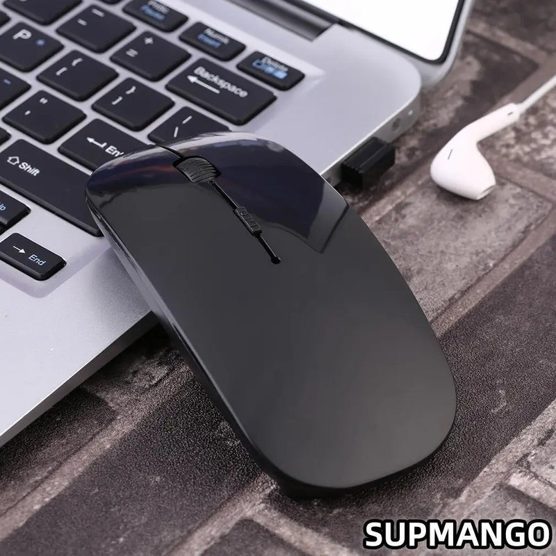 Ultra Thin USB 2.4Ghz Wireless Mouse Wireless Mouse 1600DPI 4 Buttons Cordless Mice for PC Desktop Laptop Windows Computer