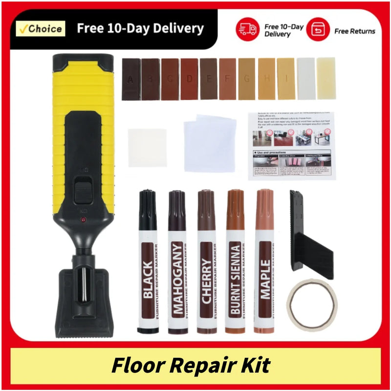 Wood Floor DIY Household Laminate Repairing Kit Floor Repairs Set  Board Repairs Kit WoodenFloor Scratches Nail Hole Filler Tool