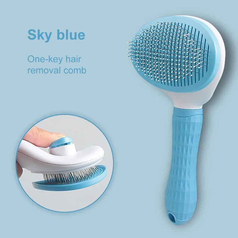 Escova removedora de pelos de cachorro, escova para gato, pente para cuidados e cuidados com pelos de cachorro, pente para cães de pelo longo, remove pelos, limpeza, escova de banho, suprimentos para cães