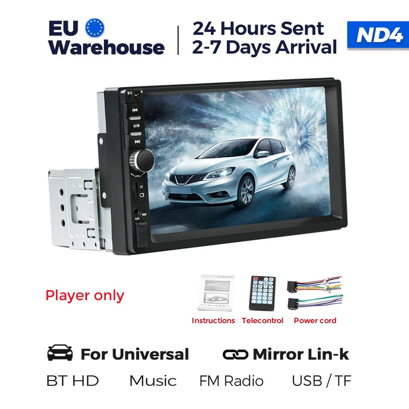 MEKEDE 1 din MP5 Player 7 polegadas HD Touch Screen Rádio de carro 1DIN Auto áudio USB BT TF Cartão para Universal Autoradio Multimedia Player