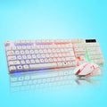 Doctor Denton Floating Rainbow Backlight Wired Keyboard Mouse Set DIY Computer Assembly Adequado para jogos de escritório