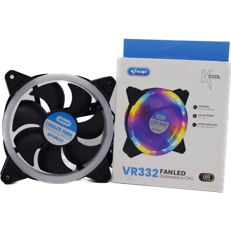 Cooler Fan Led RGB 120mm Ventoinha Gabinete Cpu Gamer PC/ VR-332