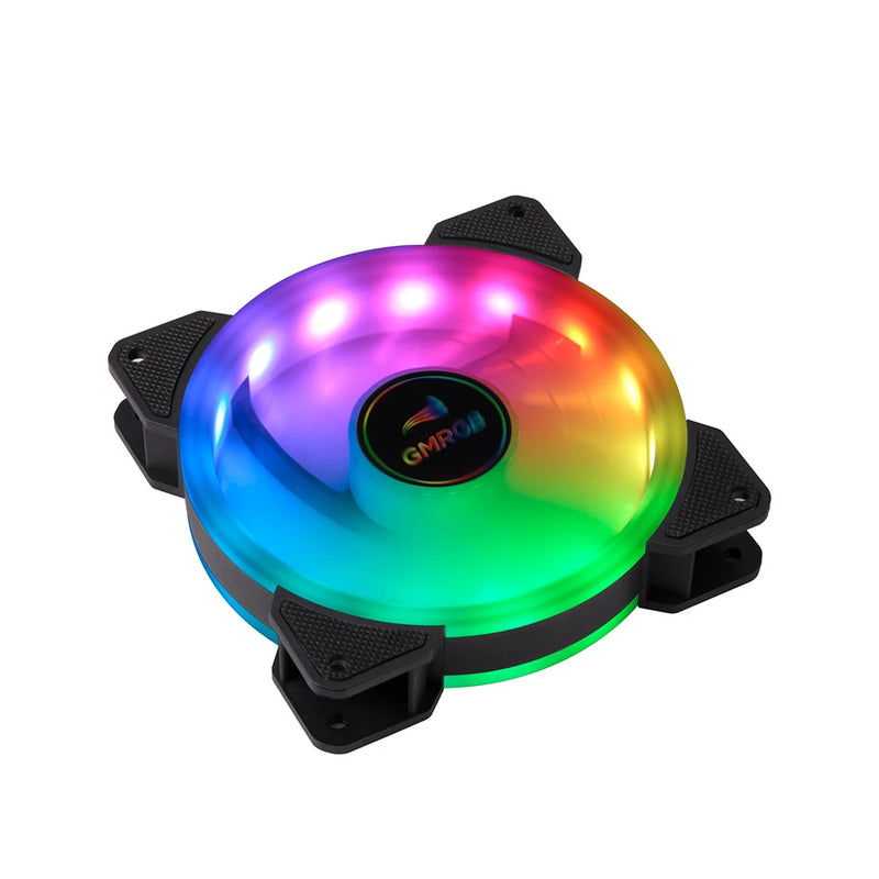 GMRGB 120 mm Ventilador de gabinete para computador gamer RGB 12v Dissipador de calor aura sync Cooler argb Silent controller