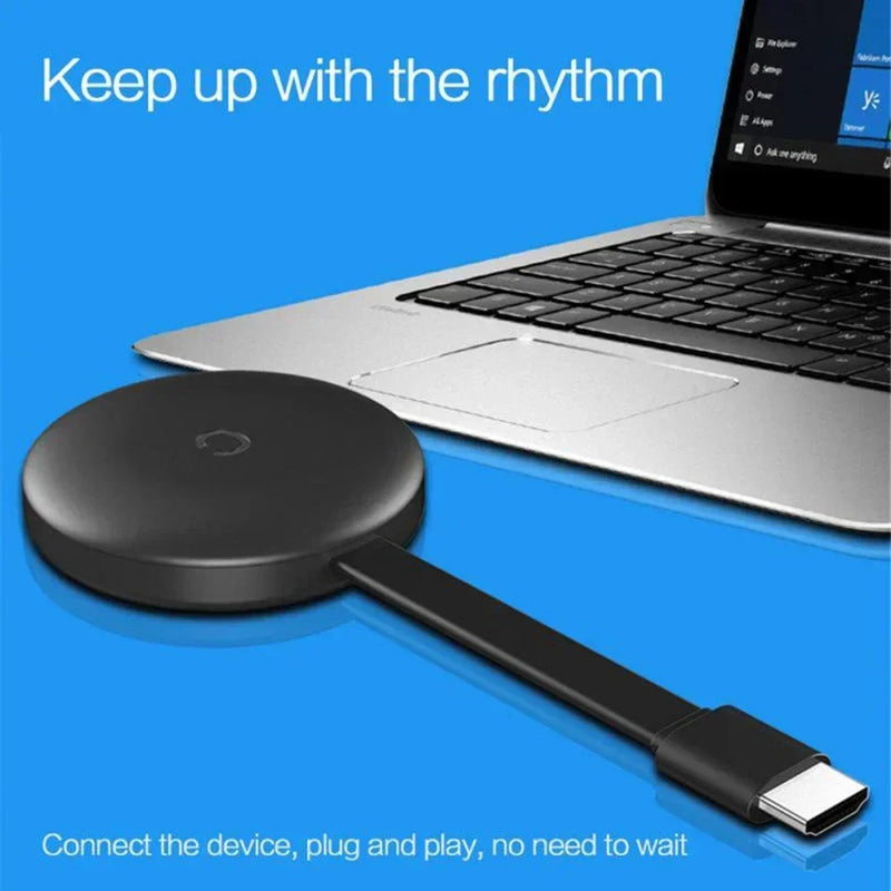 Dongle de exibição sem fio WiFi 5G/2.4G, espelhamento de tela 1080P HD TV G12 TV Stick para Chromecast 4K HD HDMI compatível com reprodutor de mídia